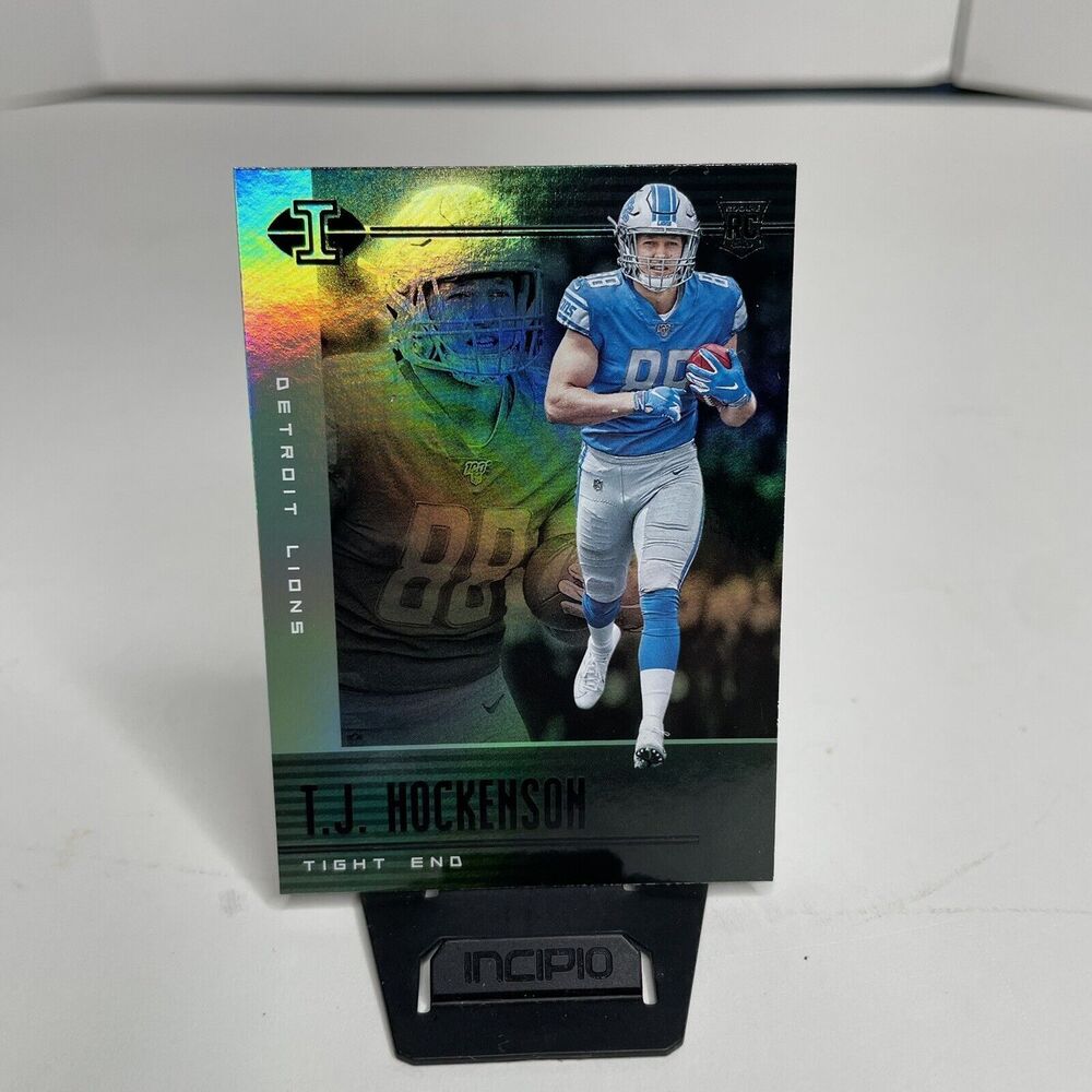 2019 Panini Illusions Green Foil TJ Hockenson #27 Rookie Card RC Vikings Lions